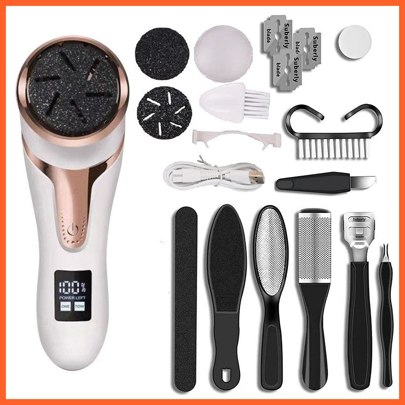 Lcd Digital Display Electric Vacuum Cleaner Foot Scrubber Exfoliating Pedicure Beauty Supplies Gadgets