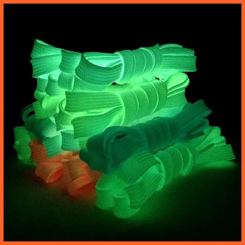 1Pair Luminous Shoelaces For Sneakers | Flat Shoe Flash Laces | Glowing Shoe Lace | Fluorescent Shoelaces