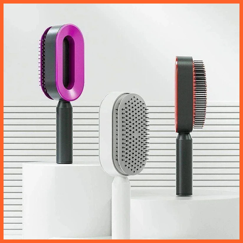Self Cleaning Hair Brush 3D Air Cushion Massager Brushes Airbag Massage Comb Brush Detangling Anti Static Hairbrush Cleaner