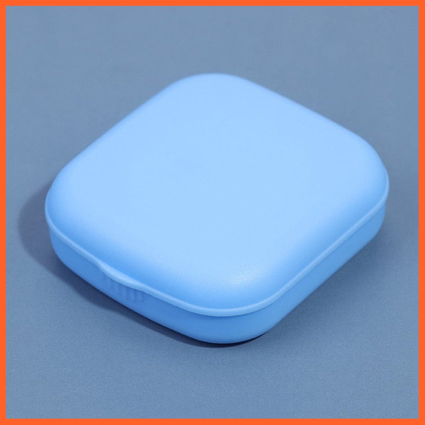 whatagift.com.au Blue 1PC Lovely  Pocket Mini Contact Lens Case Travel Kit