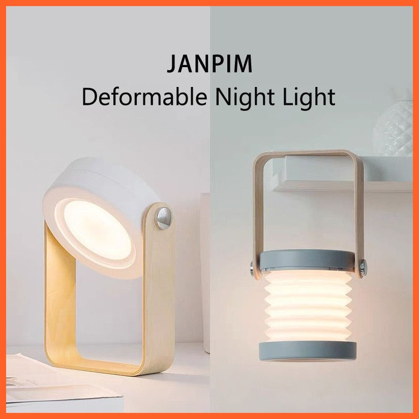 Foldable Touch Dimmable Reading Led Night Light Portable Lantern Lamp Usb Rechargeable For Home Decor