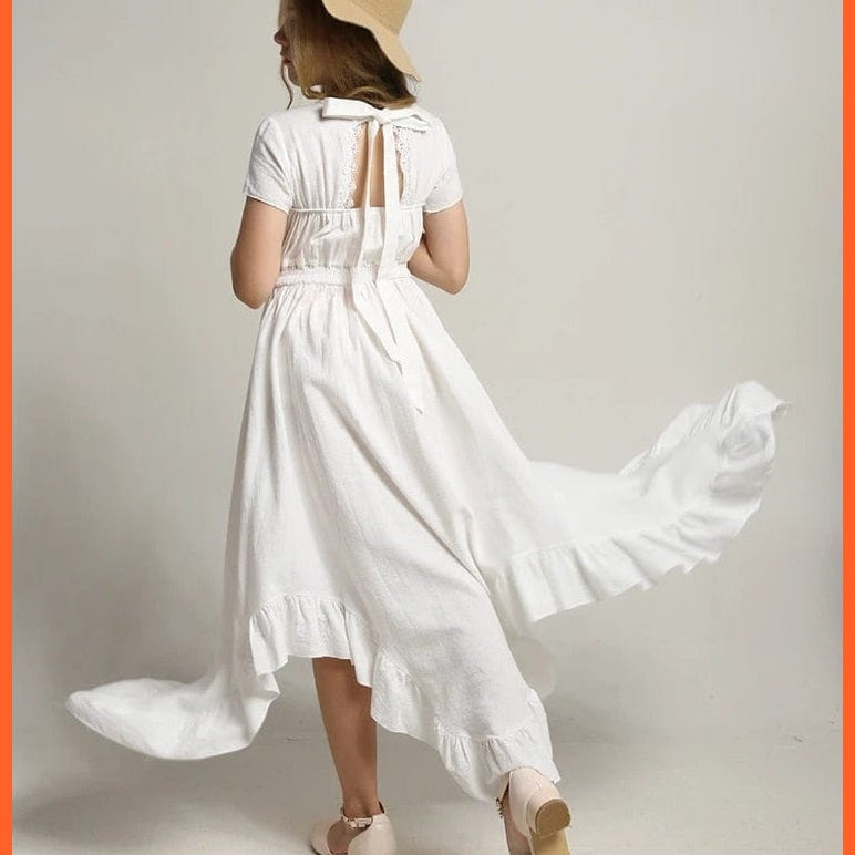 whatagift.com.au Ivory / 3y Girls Lace Cotton Long Princess Dresses