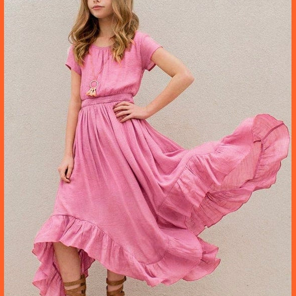 whatagift.com.au Pink 1 / 3y Girls Lace Cotton Long Princess Dresses