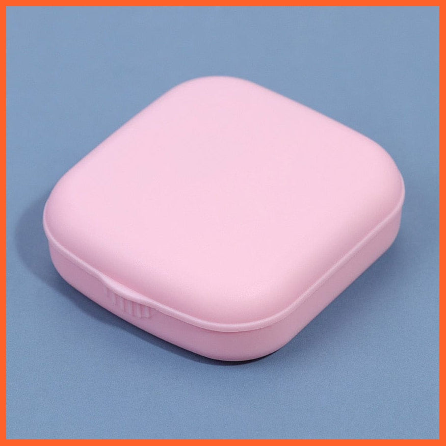 whatagift.com.au Pink 1PC Lovely  Pocket Mini Contact Lens Case Travel Kit