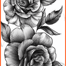 whatagift.com.au Tattoo Temporary Tattoos Black Large Snake Flower Body Art Sticker For Women