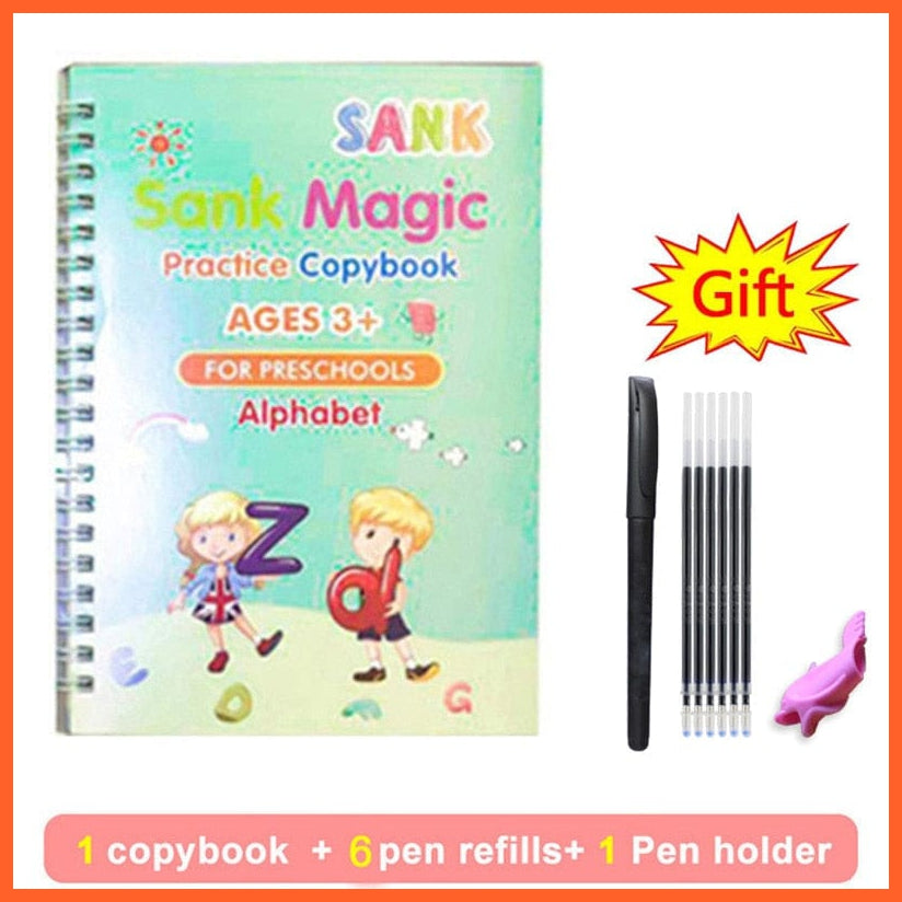 whatagift.com.au 1 book with pen 3 Reusable Children Practice Book For Calligraphy