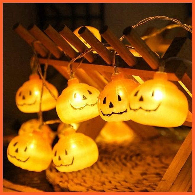 whatagift.com.au 1065-02 LED Candle Halloween Decoration Lights | Pumpkin Candlestick Lamp | Halloween Carnival Party Decoration Props
