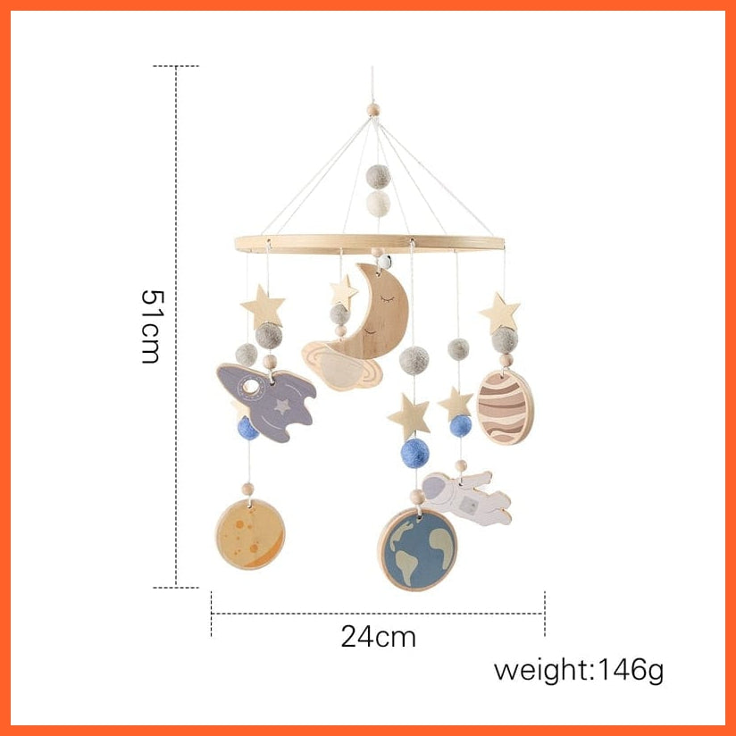 whatagift.com.au 29 Musical Box Cloud Cotton Carousel For baby | Make Baby Rattles Crib Wooden Mobile Toy