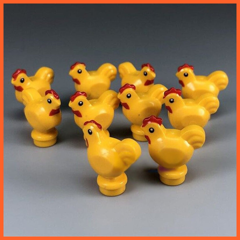 whatagift.com.au 5Pcs/lot Chicken Cock Hen Building Blocks | Animal Farm Blocks Figure