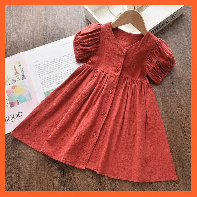 whatagift.com.au AH405Red / 3T Floral Print Dress For Baby Girl