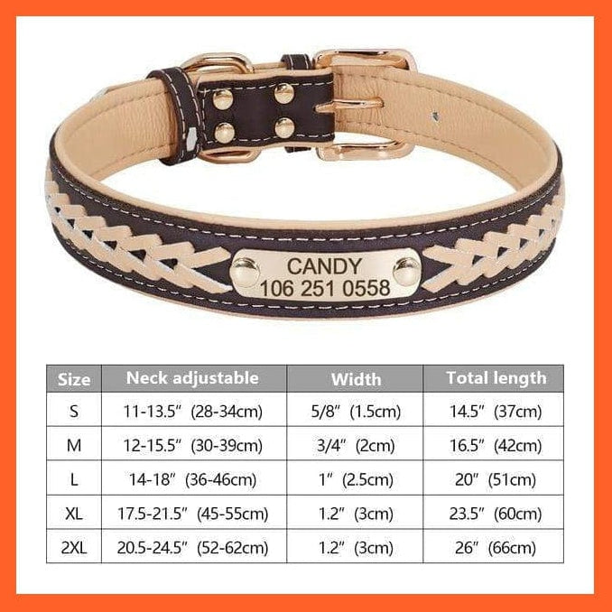 whatagift.com.au Animals & Pet Supplies 269BE / S Customized Leather Dog Collar | Engraved Pet Id Tag Collars | For Small Medium Large Dogs French Bulldog Pug Pitbull