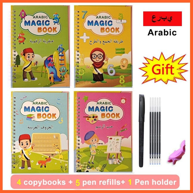 whatagift.com.au Arabic version Reusable Children Practice Book For Calligraphy