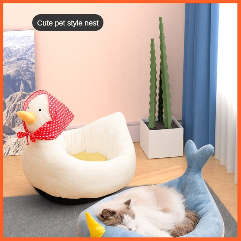 whatagift.com.au Cat Beds Pet Cat Dog Bed House | Indoor Warm Kitten Kennel Small Dog Cute Sleeping Mats