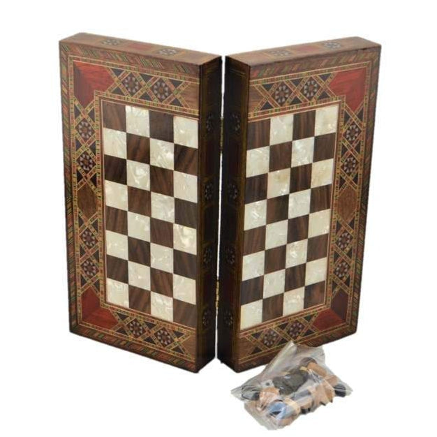 Classical Chess And Checkers Board With Checkers Set Pieces | Wooden Chess &. Checkers Board | whatagift.com.au.