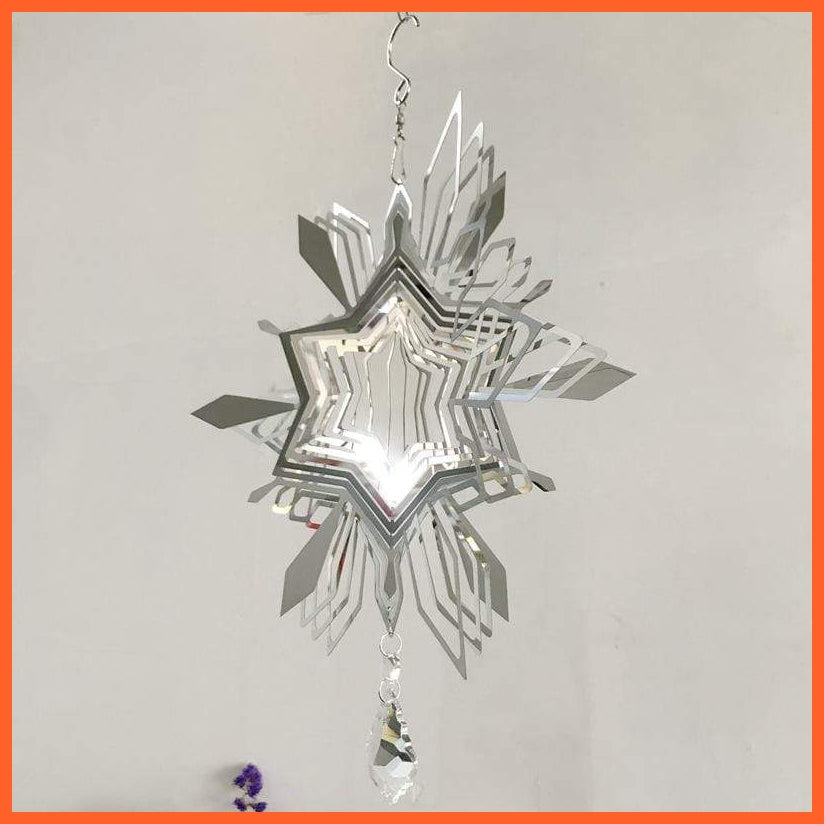 Stainless Steel Christmas-Themed Snowflake Wind To Wind Chimes Hanging Ornaments | whatagift.com.au.