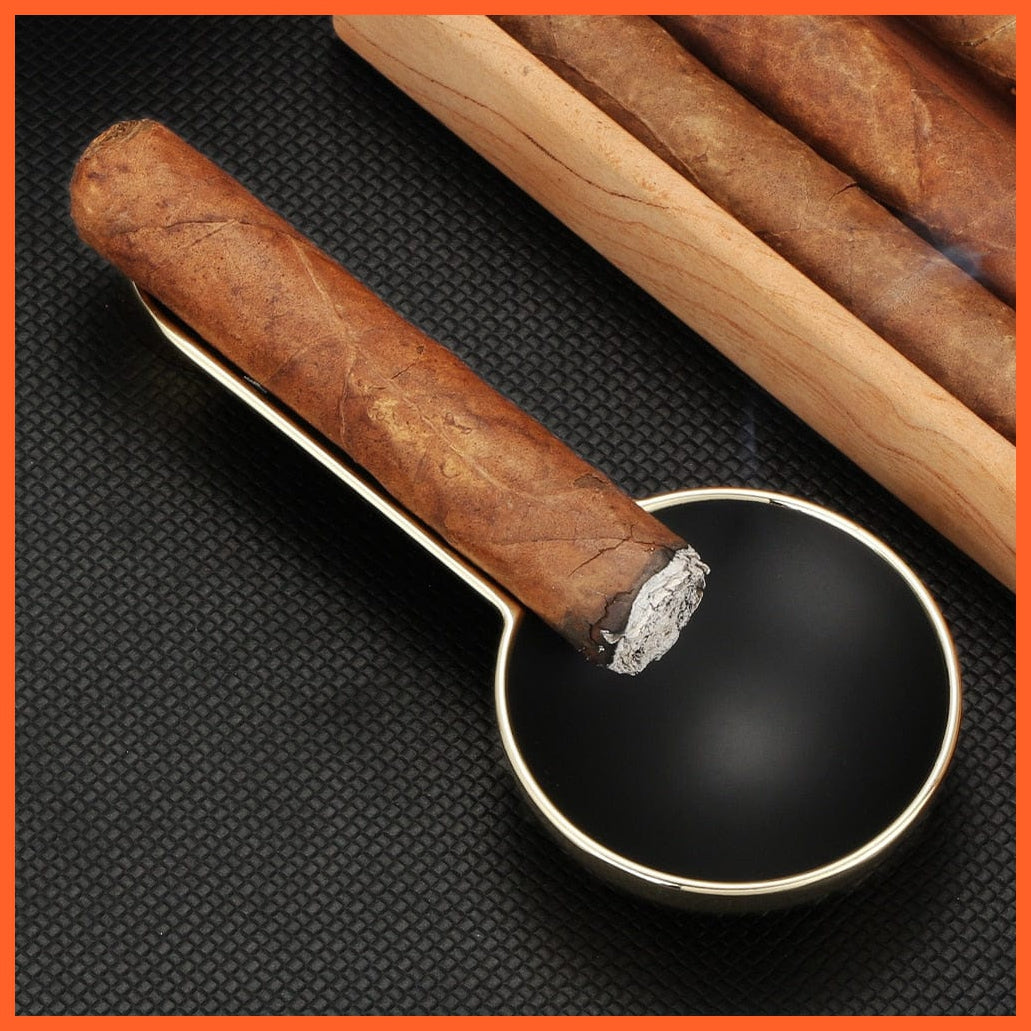 Metal Cigar Ashtray Home Spoon Style 1 Holder | Ash Cigar Accessories Portable Travel Outdoor Ash Tray | whatagift.com.au.