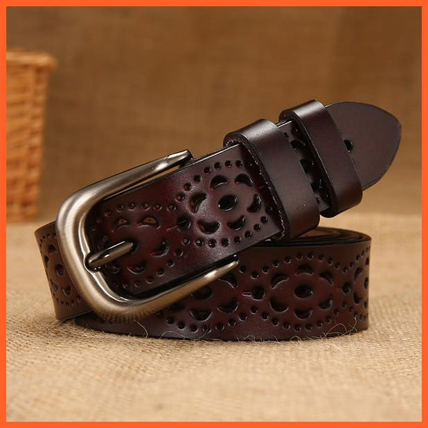 Genuine Leather Floral Carved Belts | whatagift.com.au.