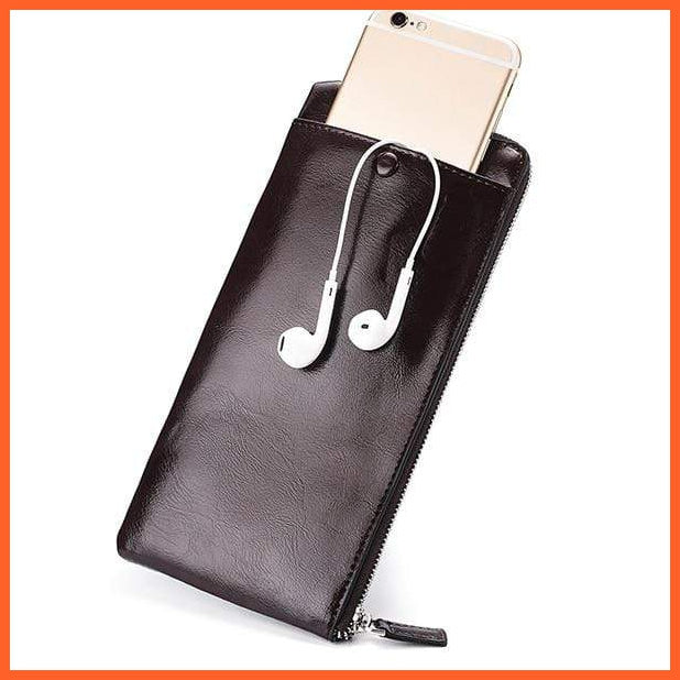 Mens Leather Wallet Phone And Card Holder | whatagift.com.au.