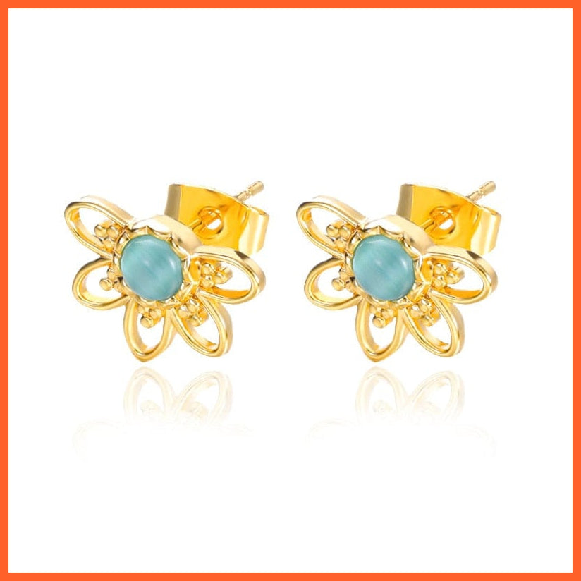 whatagift.com.au E1525G / CN Pearl Earrings Fashion Snowflake Crystal Earrings For Women | Charm Zircon Jewellery