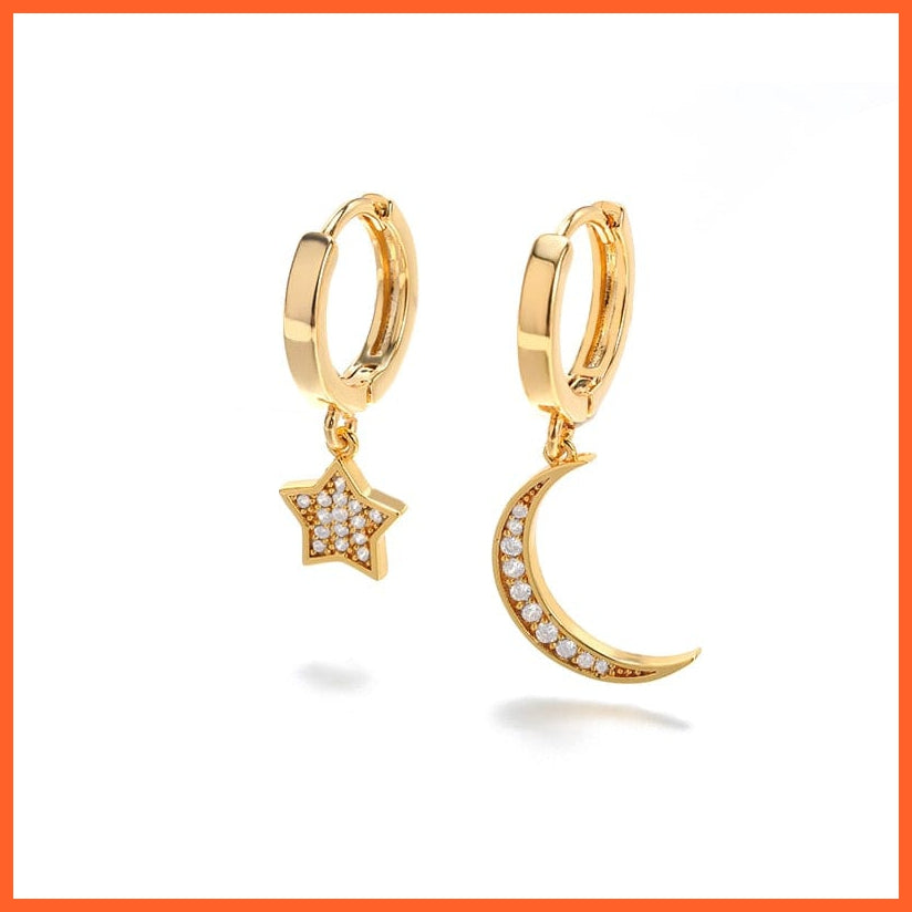 whatagift.com.au E2195G / CN Pearl Earrings Fashion Snowflake Crystal Earrings For Women | Charm Zircon Jewellery