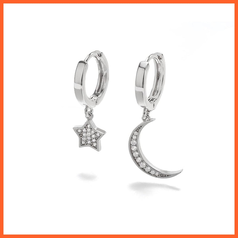 whatagift.com.au E2195P / CN Pearl Earrings Fashion Snowflake Crystal Earrings For Women | Charm Zircon Jewellery