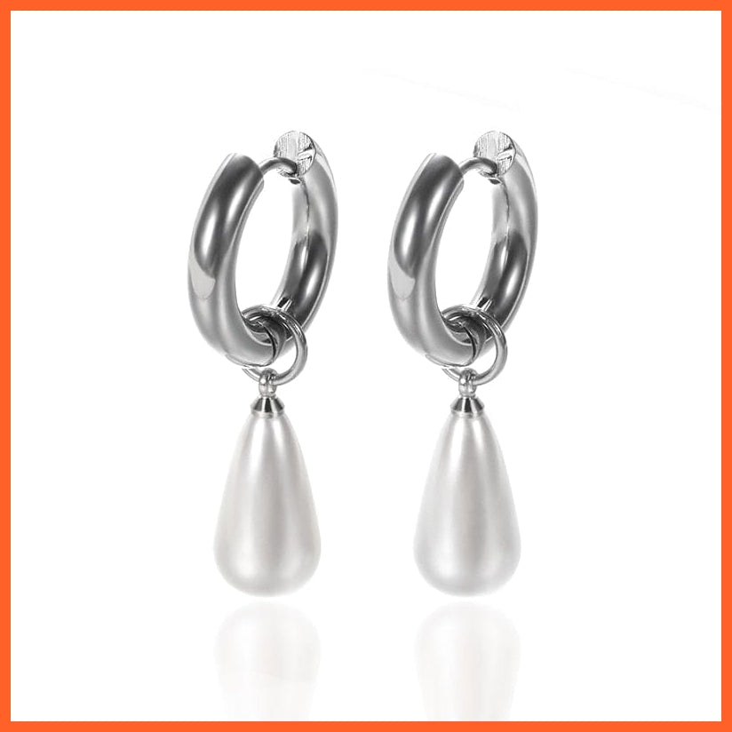 whatagift.com.au E2629P-2 / CN Pearl Earrings Fashion Snowflake Crystal Earrings For Women | Charm Zircon Jewellery