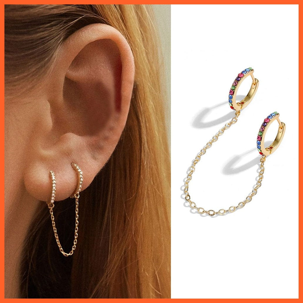 Hoop Earrings Women Gold /Rose Gold/Black/Silver Color Round Circle Earrings | Ear Ring Clip Wedding Party Jewellery Gifts | whatagift.com.au.