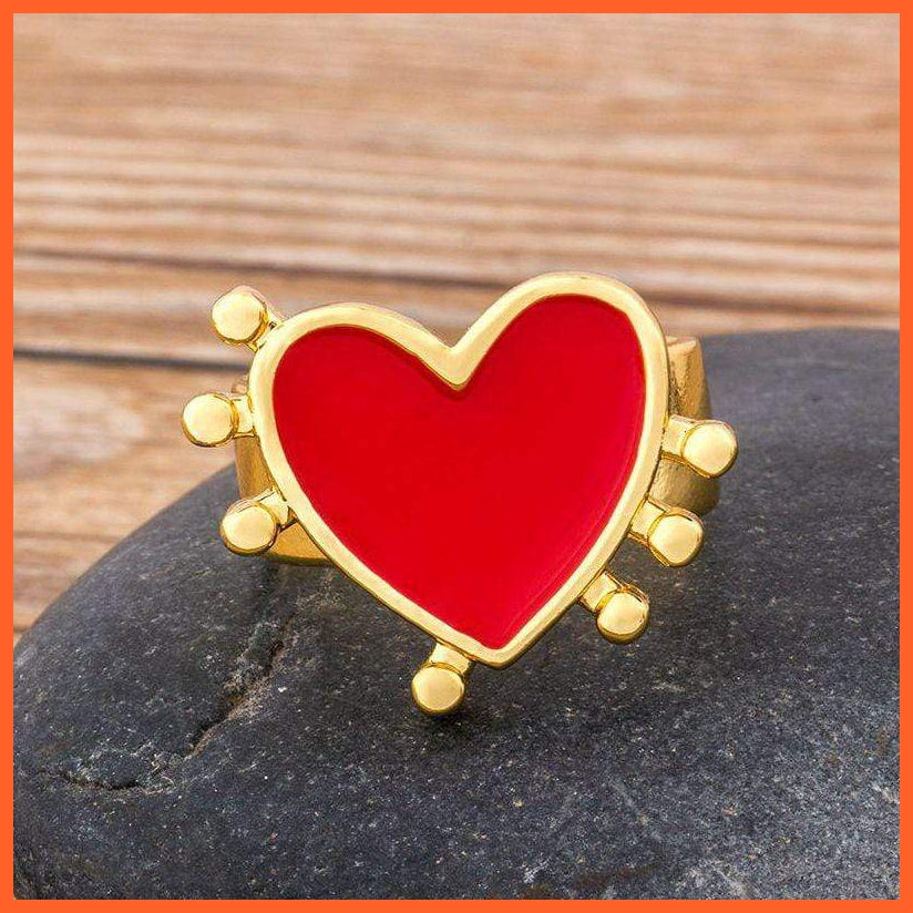 Exquisite Heart Shaped Rings For Women Adjustable Rings | whatagift.com.au.
