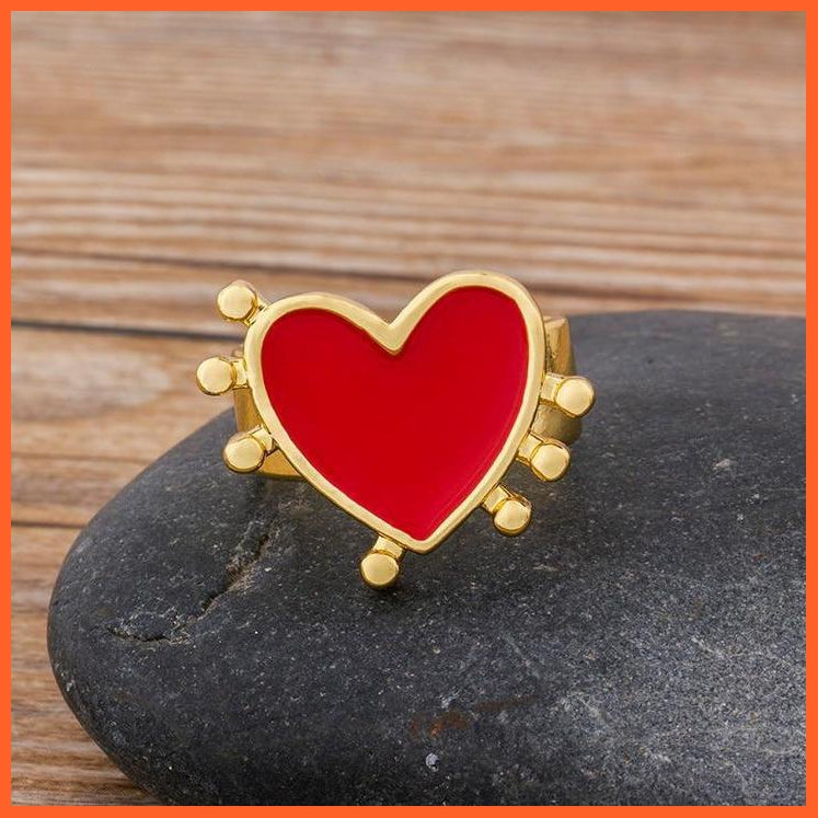 Exquisite Heart Shaped Rings For Women Adjustable Rings | whatagift.com.au.