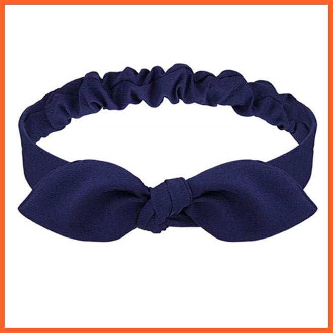 whatagift.com.au Headband New Boho Soft Solid Print Headbands | Vintage Cross Knot Elastic Turban Bandanas