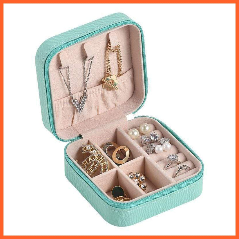 Jewellery Organizer Display Travel Box | Jewellery Case Boxes Travel Portable Jewellery Box Storage Organizer Earring Holder Gifts | whatagift.com.au.