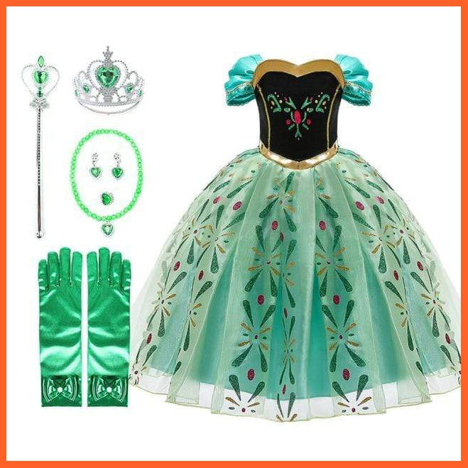 Princess Dress For Girl Cosplay | Snow Queen Princess Costume | Kids Halloween Clothes | whatagift.com.au.