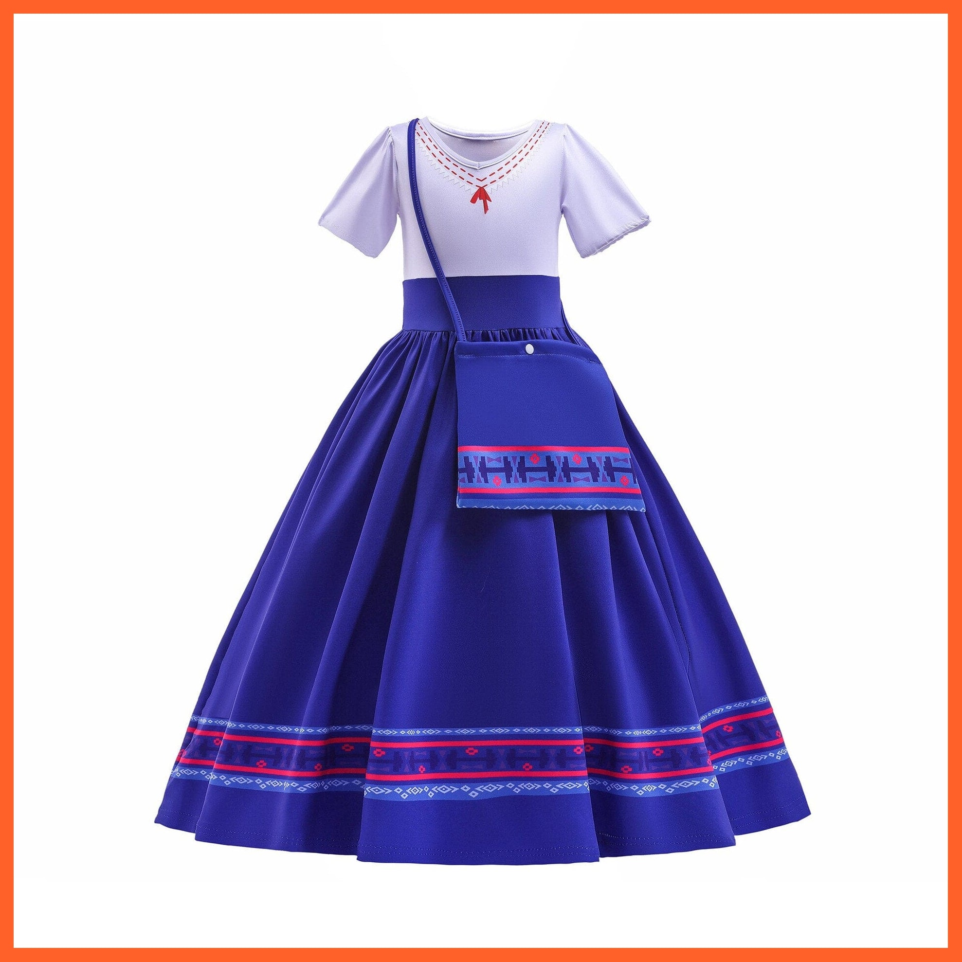whatagift.com.au Kids Dresses Louisa dress B / 2-3T (tag 100) Encanto Girls Dolores Costume | Mirabel Cosplay Princess Dress Up Clothes