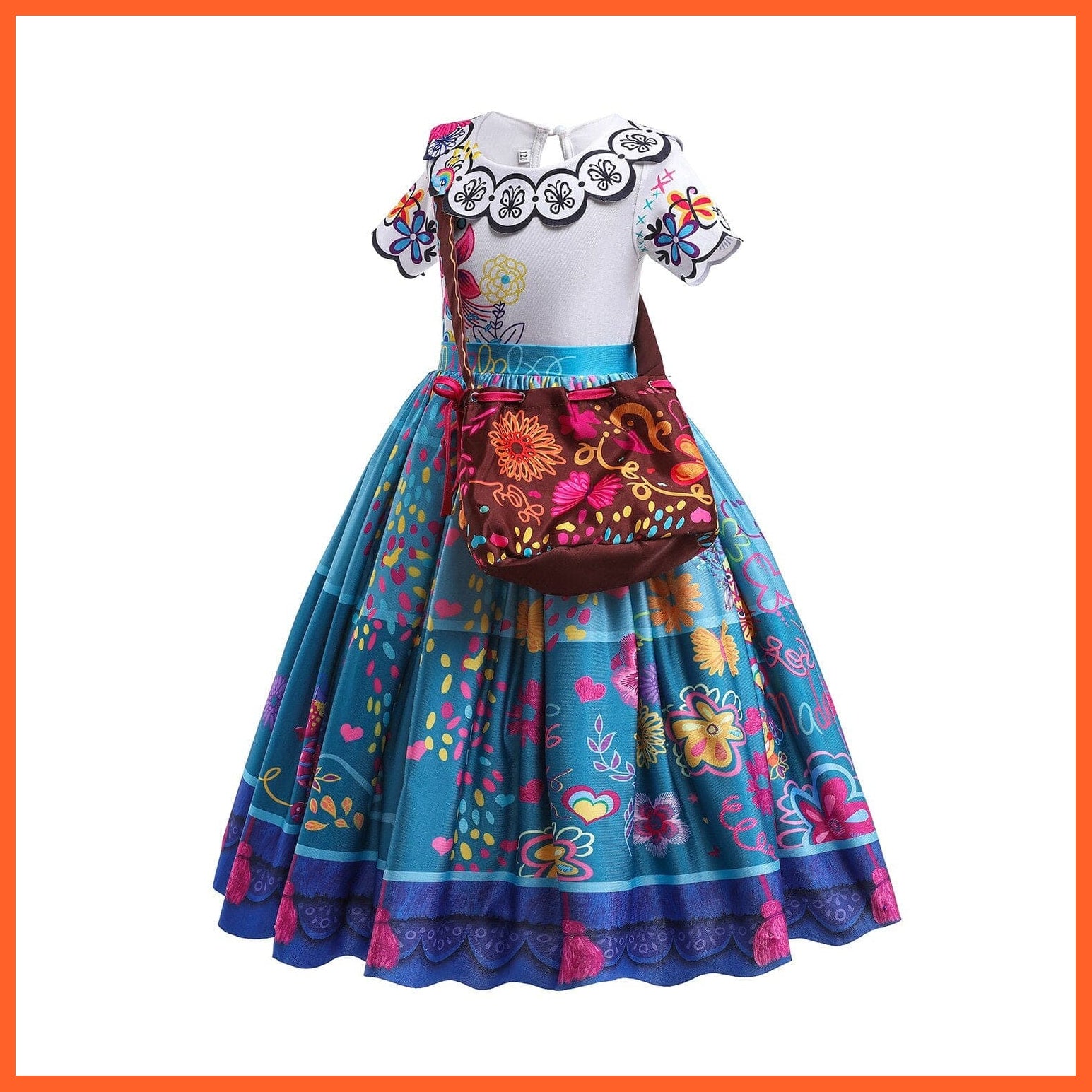 whatagift.com.au Kids Dresses Mirabel dess / 2-3T (tag 100) Encanto Girls Dolores Costume | Mirabel Cosplay Princess Dress Up Clothes