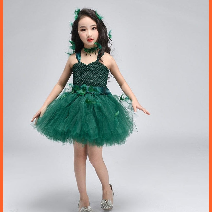 whatagift.com.au Kids Dresses short dress / 2T Teal Green Vintage Kids Girls Tutu Dresses