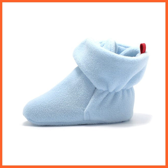 whatagift.com.au kids socks Light Blue / 13-18 Months Unisex Baby Newborn Coral Fleece Winter Warm Infant Toddler Crib Shoes