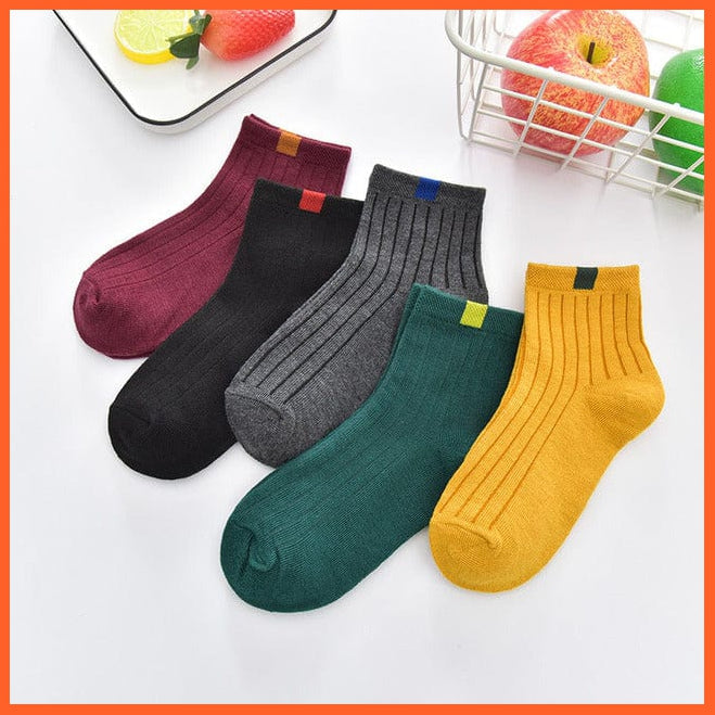 whatagift.com.au kids socks tags / 3-5years 10pcs/5pairs Children Girls Boys Unisex Cotton Stripe Kids Socks