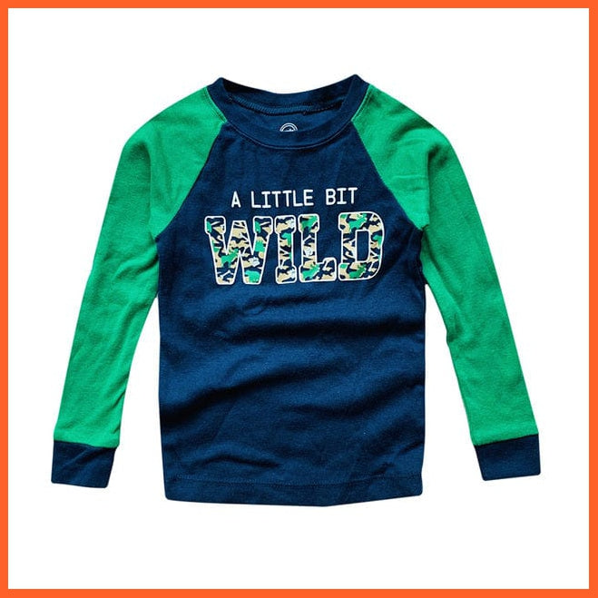 whatagift.com.au Kids T-shirts wild / 3-4Y Spring Baby Long Sleeve Cartoon Printed T-shirt Cotton Girl Boy Kids Top Tees