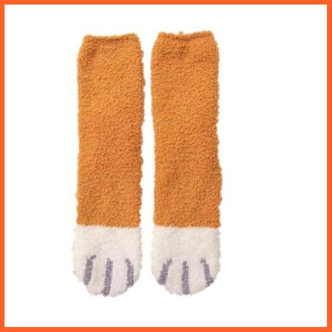 Cat Design Socks - Warm Pair Of Fleece Socks | whatagift.com.au.