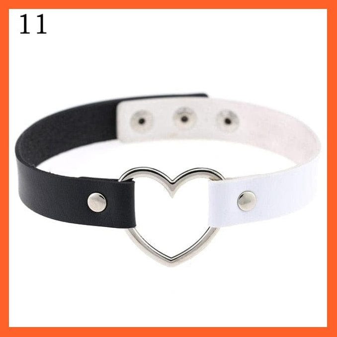 whatagift.com.au necklace Copy of Leather Heart Choker Necklace For Women