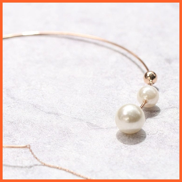 Elegant Big White Imitation Pearl Clavicle Chain Choker Necklace | whatagift.com.au.