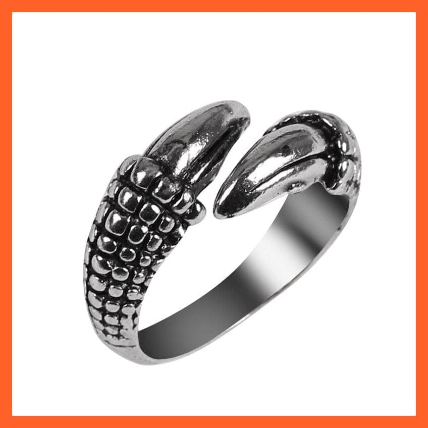 whatagift.com.au Resizable / JZ187 Unisex Vintage Punk Gothic Snake Rings | Black Silver Color Metal Open Design Animal Finger Ring