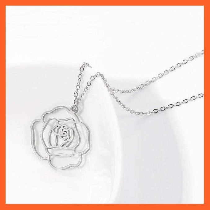 whatagift.com.au Rose Steel 1 Copy of Silver Coated Pendant & Necklace With Gross Written