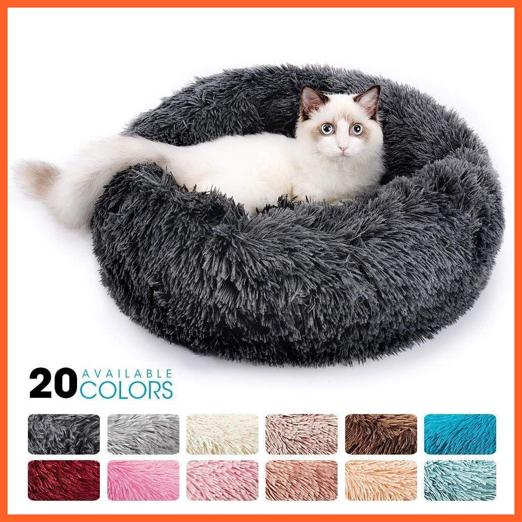 Round Plush Cat Bed | whatagift.com.au.