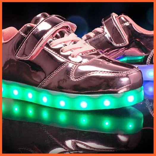 Glowing Night Led Shoes For Kids - Bright Pink | whatagift.com.au.