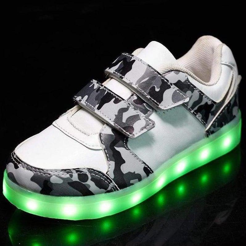 Led Light Children'S Camouflage Shoes - White | whatagift.com.au.