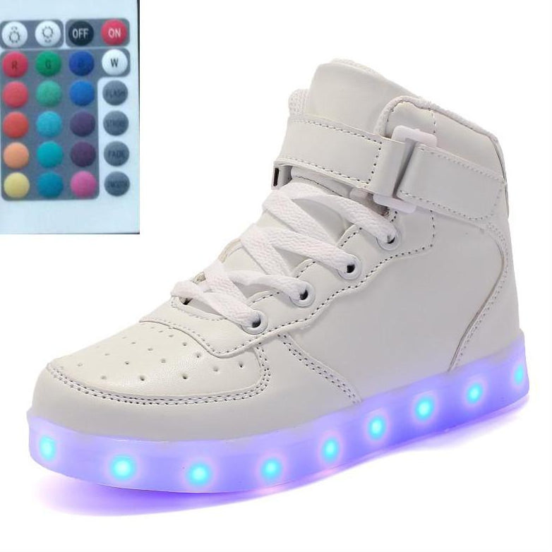 Led Shoes High Top With Remote Black | Light Up Shoes For Men And Women | Led Shoes For Kids And Adults | whatagift.com.au.