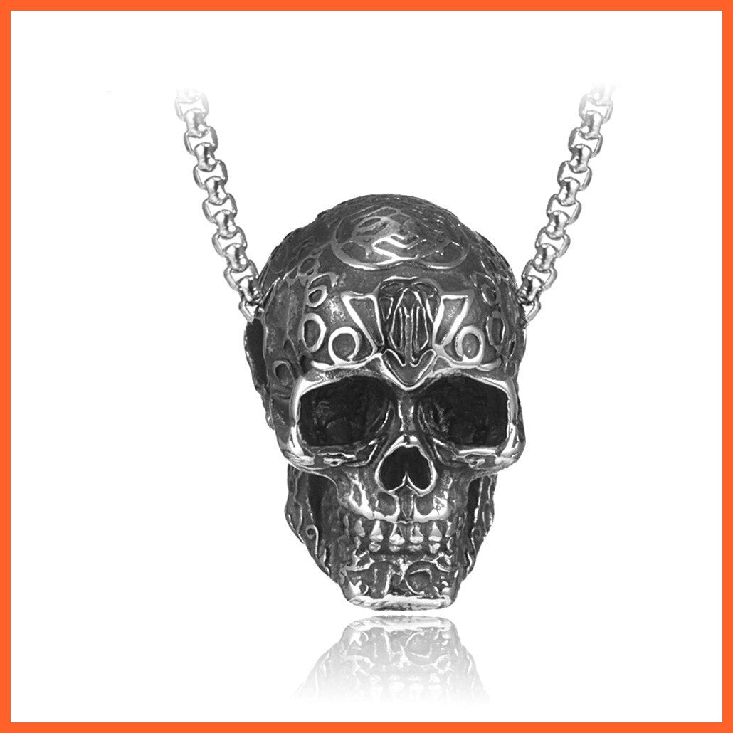 whatagift.uk Style-1 / 60cm Gothic skull Bicycle Pendant Necklaces | Steampunk Stainless Steel Chains