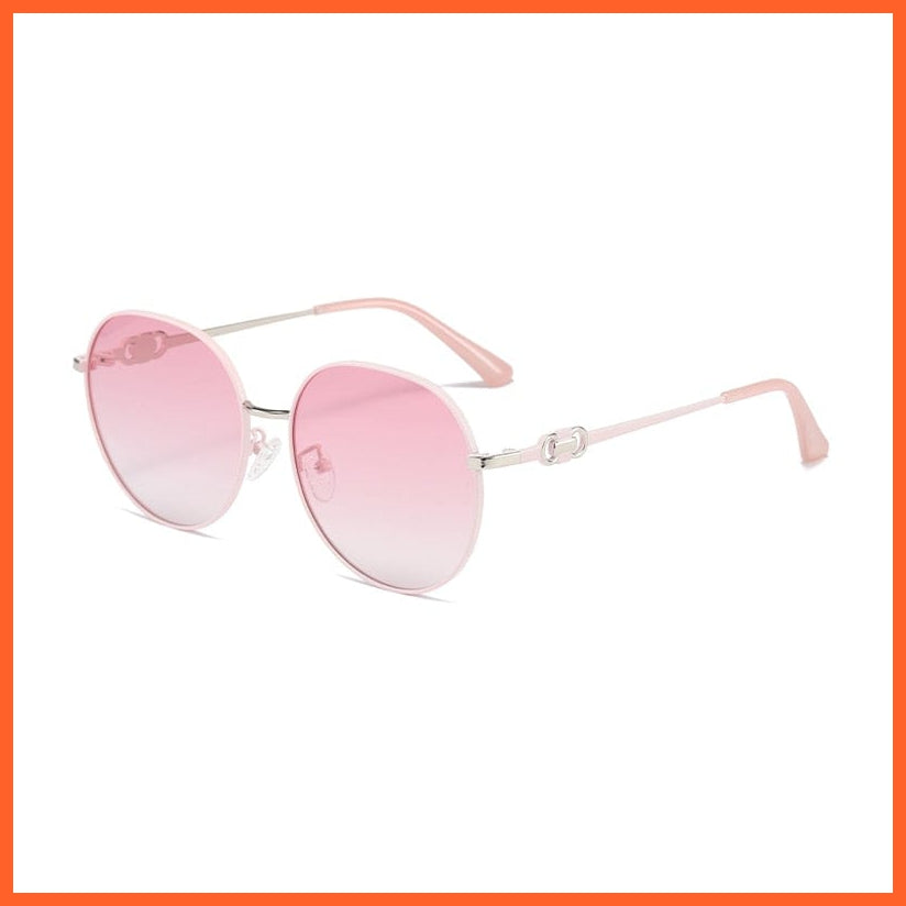 whatagift.com.au Sunglasses 4.Gradient pink / follow picture Fashion Eyewear Outdoor Polarized  UV400 Metal Oval Frame Sunglasses