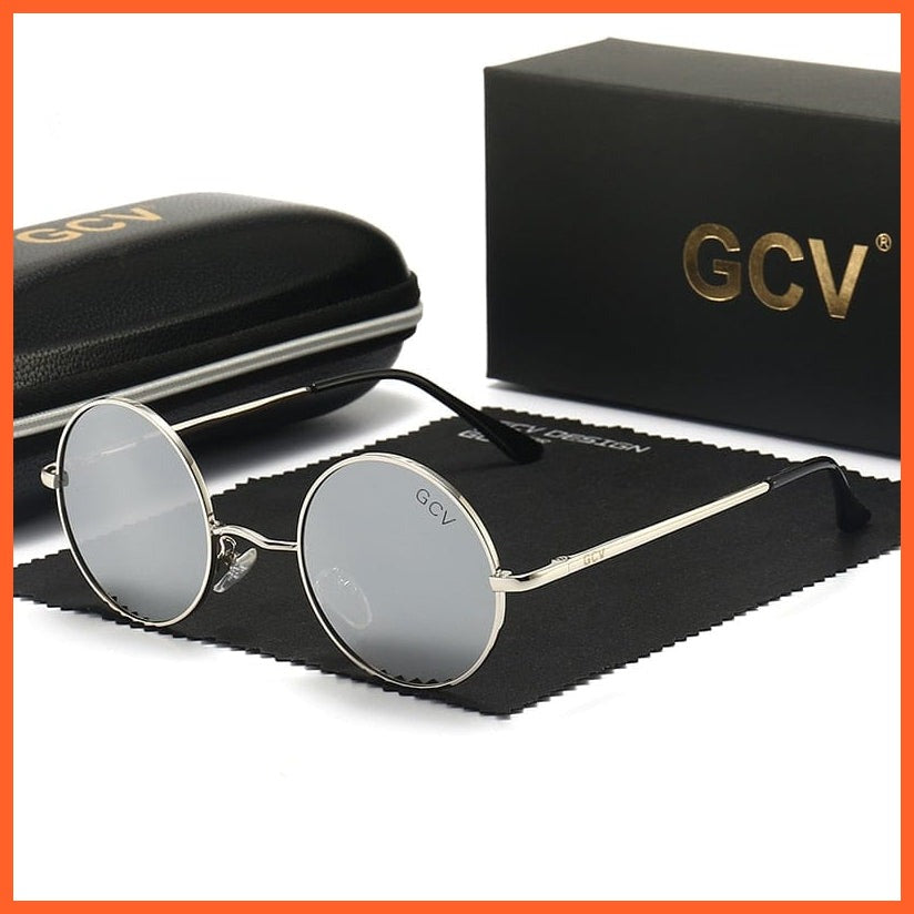 whatagift.com.au Sunglasses Silver Silver / China / Polarized Steampunk Round Polarized Sunglasses | Vintage Classic Metal Frame Sun Glasses